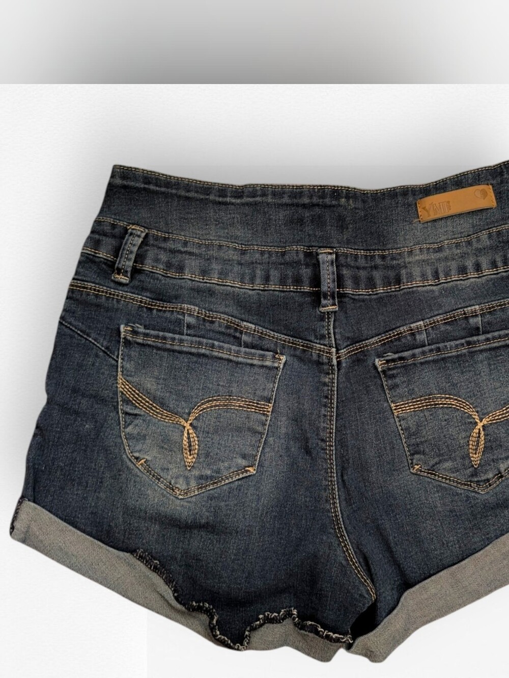 YMI Jean Shorts Wanna Betta Butt Dark Wash Denim Size 9